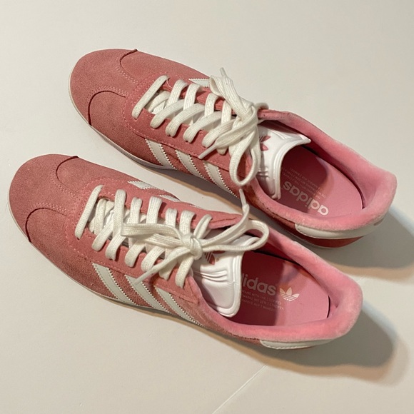 adidas Gazelle Pink and White Sneakers - Picture 3 of 12